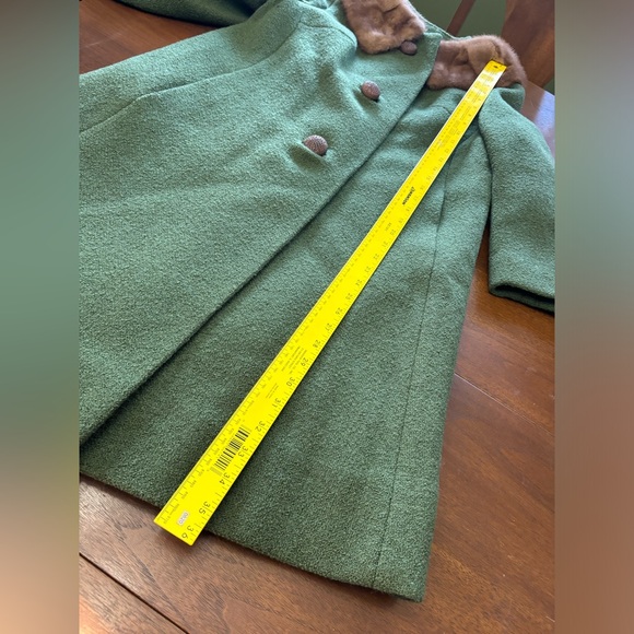 Vintage forstman frizelda MCM retro boucle fern green coat S - Picture 12 of 16